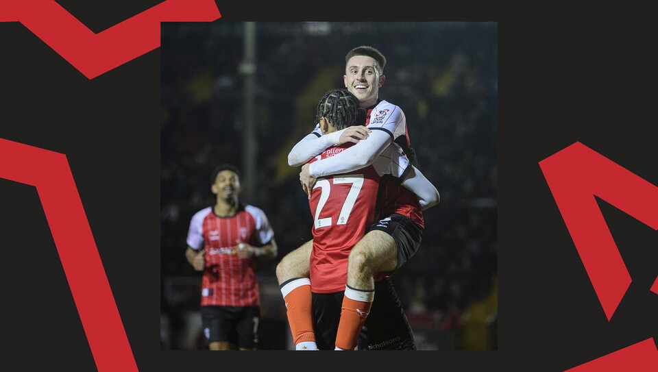 A match action image from City's 4-1 home win over Crawley Town.