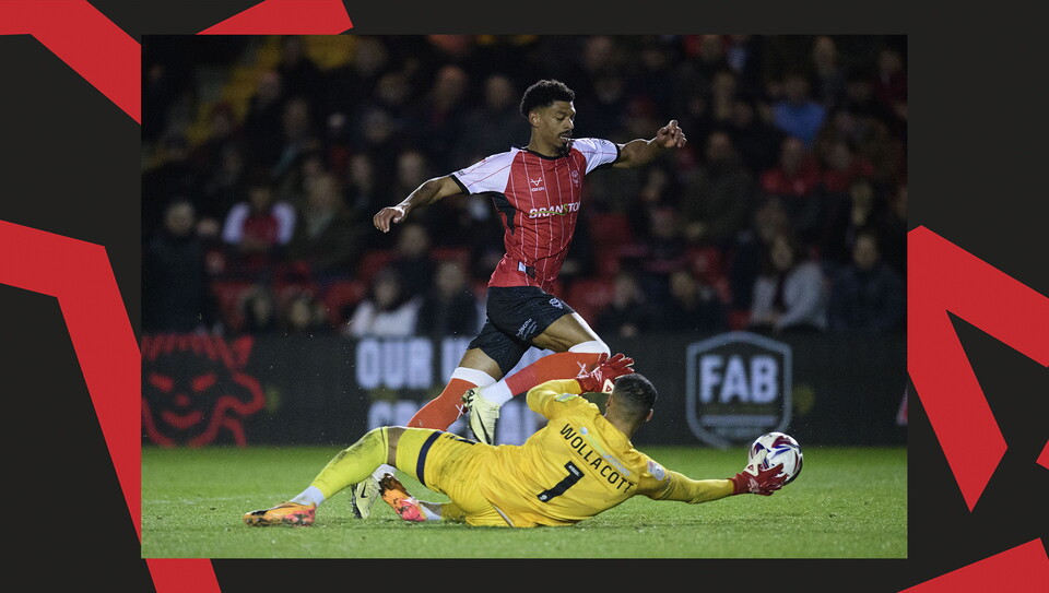 A match action image from City's 4-1 home win over Crawley Town.