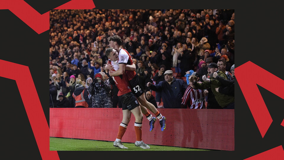 A match action image from City's 4-1 home win over Crawley Town.
