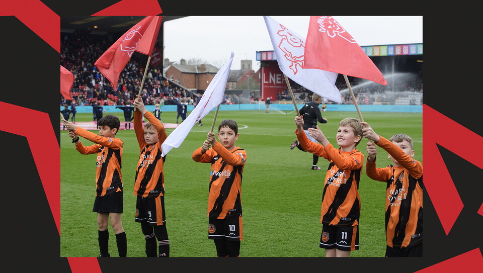 A matchday experience image from the Imps' 0-0 home draw against Exeter City