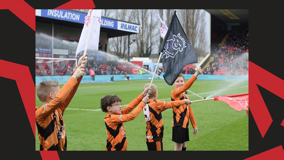 A matchday experience image from the Imps' 0-0 home draw against Exeter City