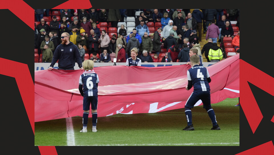 A matchday experience image from the Imps' 0-0 home draw against Exeter City