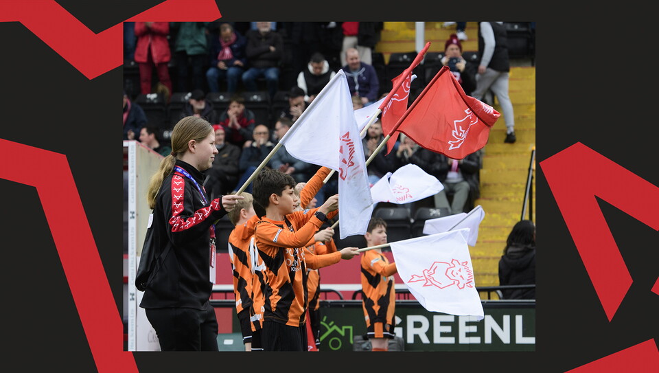 A matchday experience image from the Imps' 0-0 home draw against Exeter City
