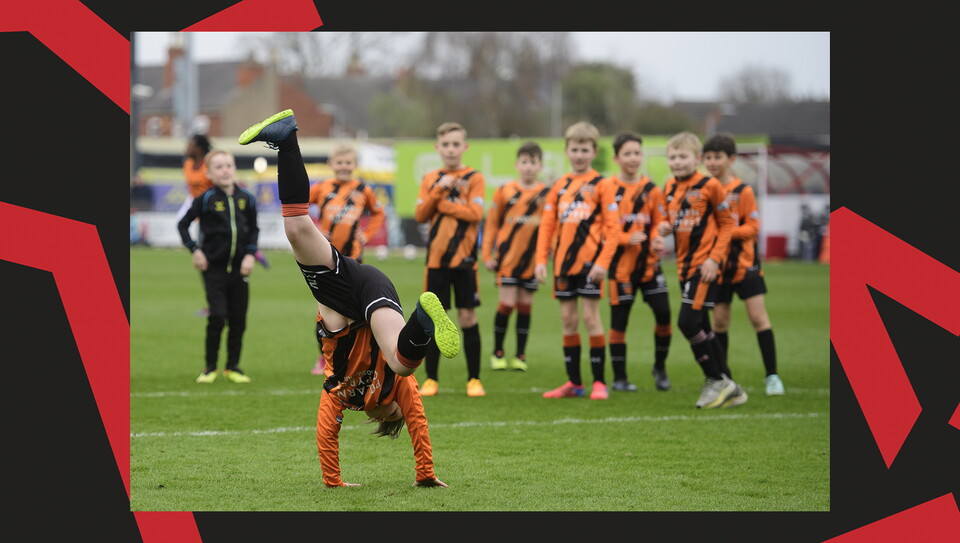 A matchday experience image from the Imps' 0-0 home draw against Exeter City