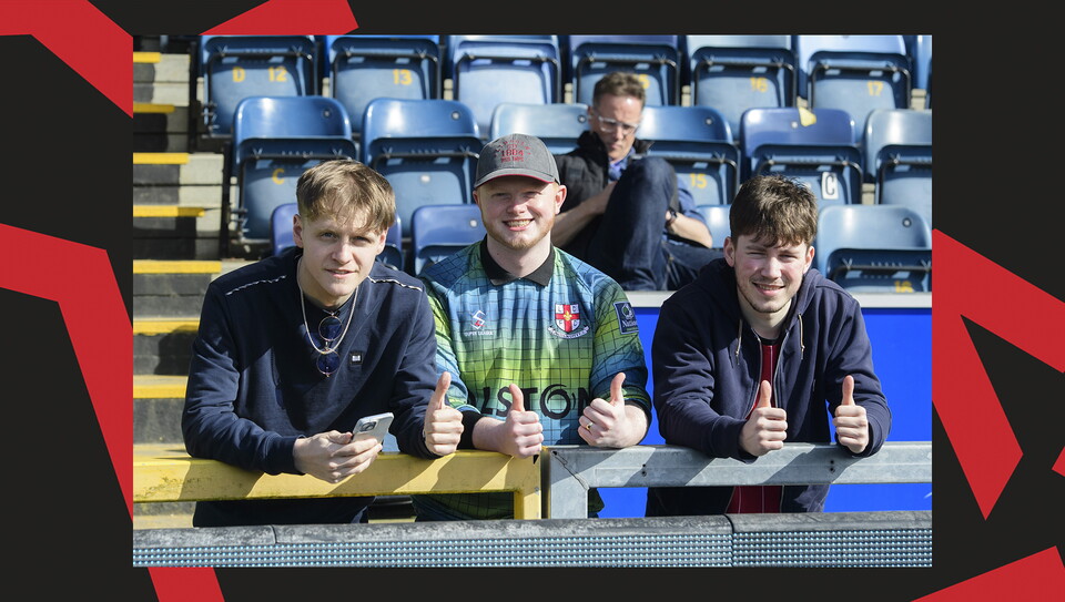 A crowd photo from the Imps' away game at Wycombe Wanderers.