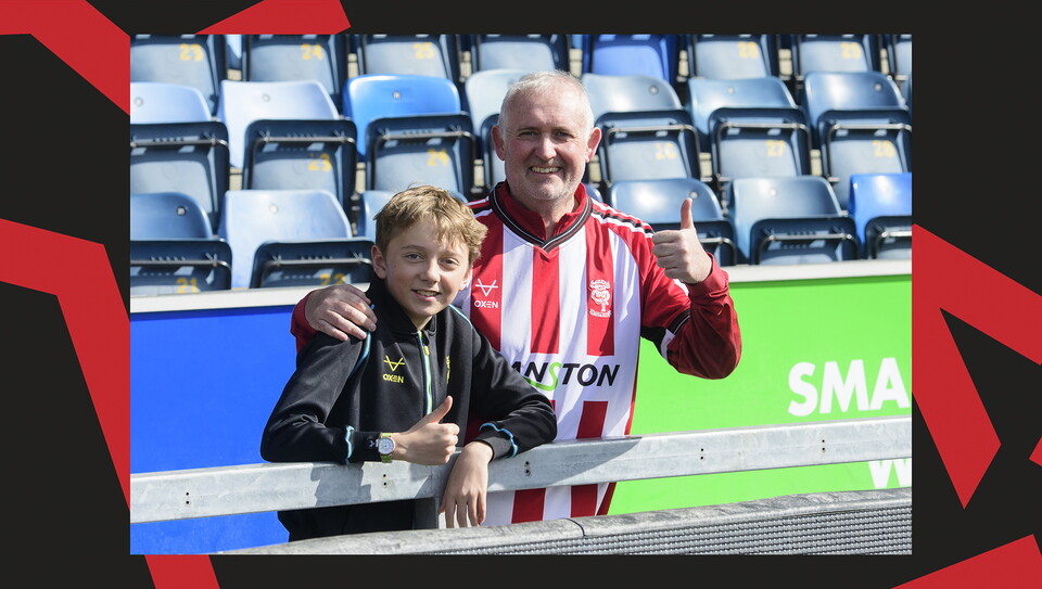 A crowd photo from the Imps' away game at Wycombe Wanderers.