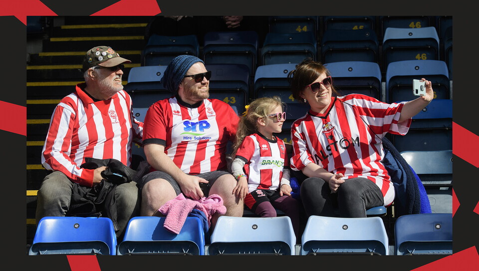 A crowd photo from the Imps' away game at Wycombe Wanderers.