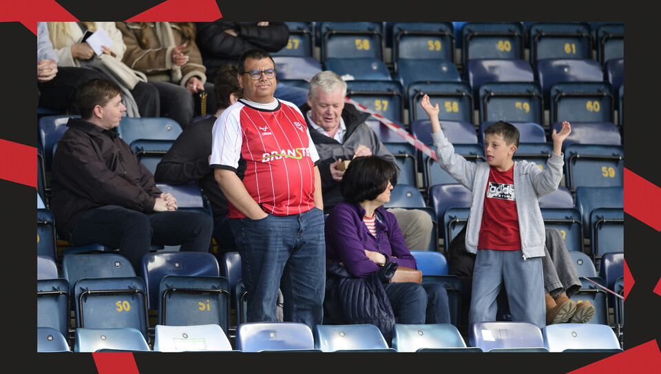 A crowd photo from the Imps' away game at Wycombe Wanderers.