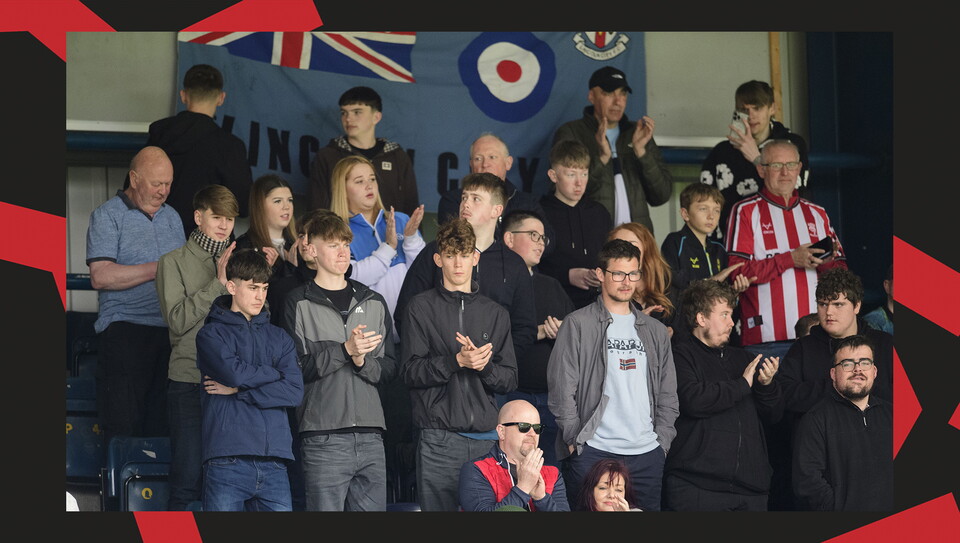 A crowd photo from the Imps' away game at Wycombe Wanderers.