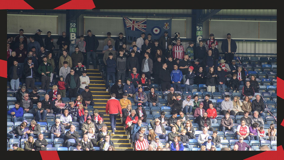 A crowd photo from the Imps' away game at Wycombe Wanderers.
