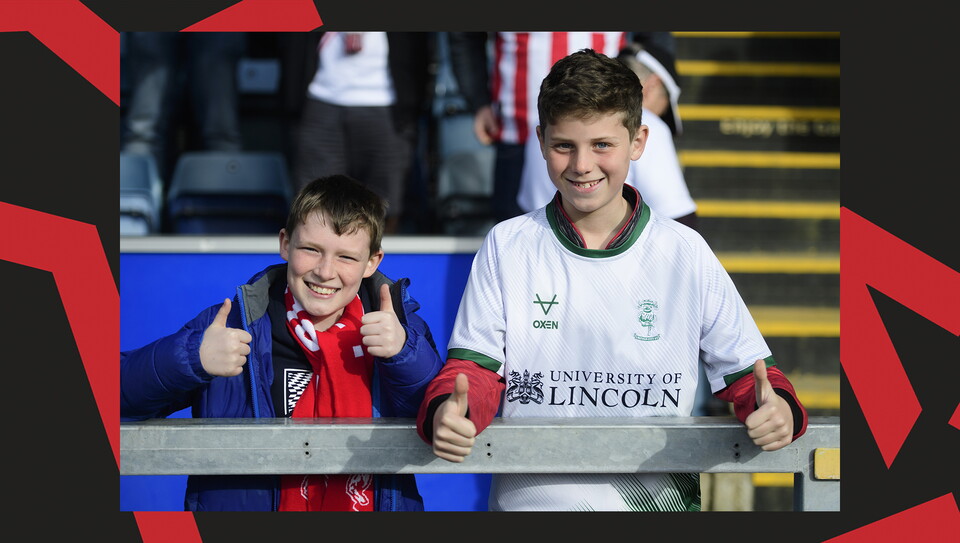 A crowd photo from the Imps' away game at Wycombe Wanderers.