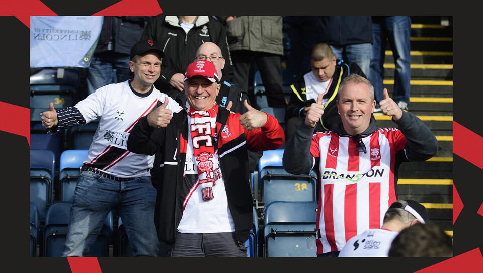 A crowd photo from the Imps' away game at Wycombe Wanderers.