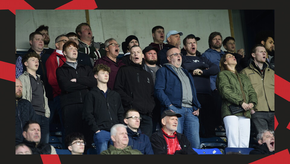 A crowd photo from the Imps' away game at Wycombe Wanderers.
