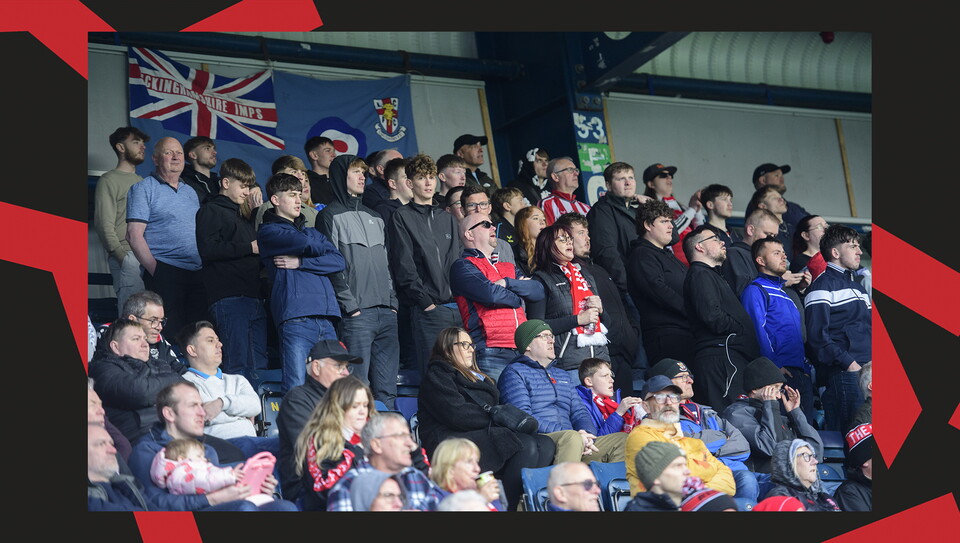 A crowd photo from the Imps' away game at Wycombe Wanderers.