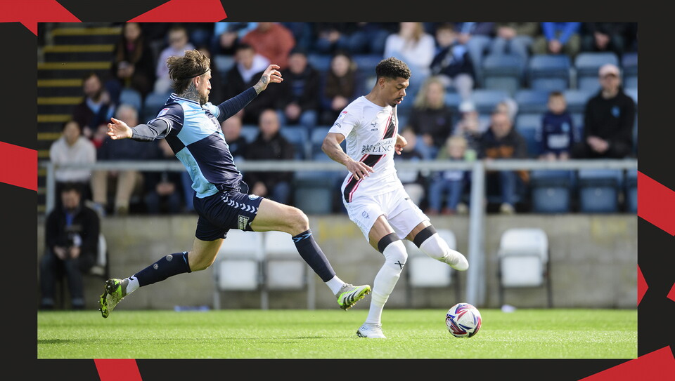 A match action image from City's away game at Wycombe Wanderers.