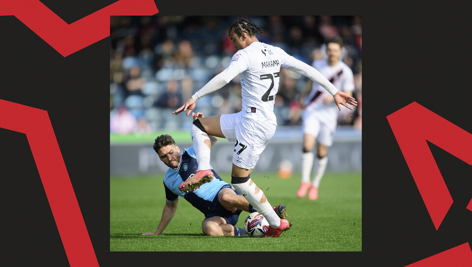 A match action image from City's away game at Wycombe Wanderers.