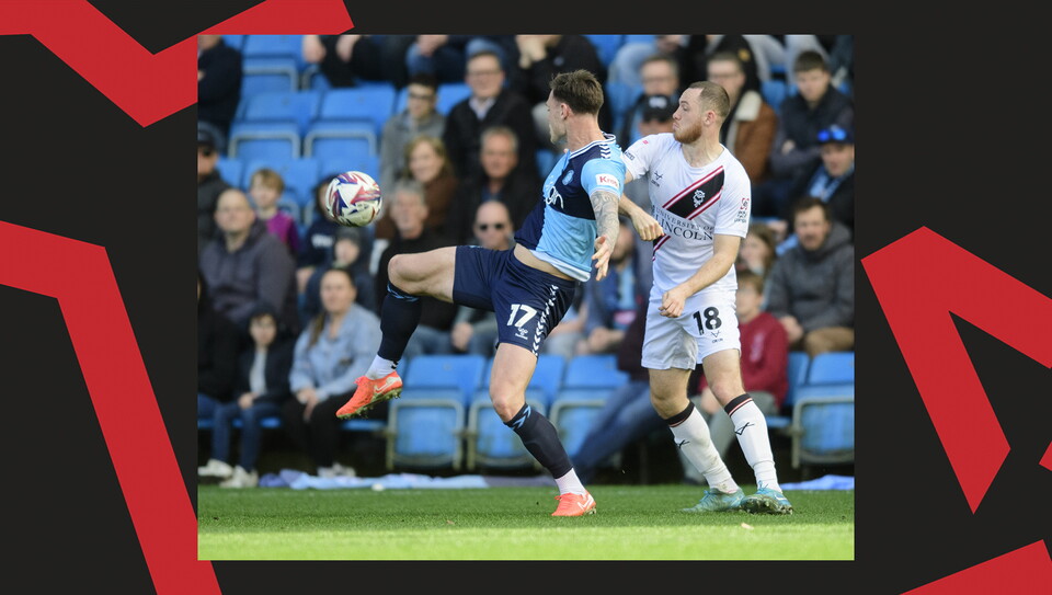 A match action image from City's away game at Wycombe Wanderers.