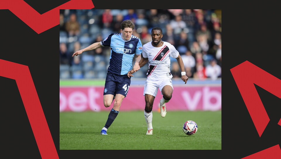 A match action image from City's away game at Wycombe Wanderers.