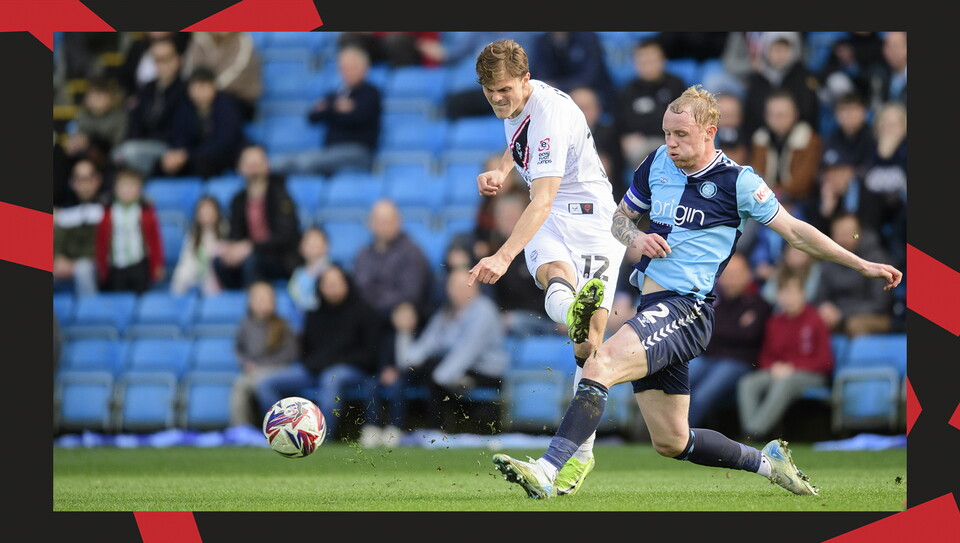 A match action image from City's away game at Wycombe Wanderers.