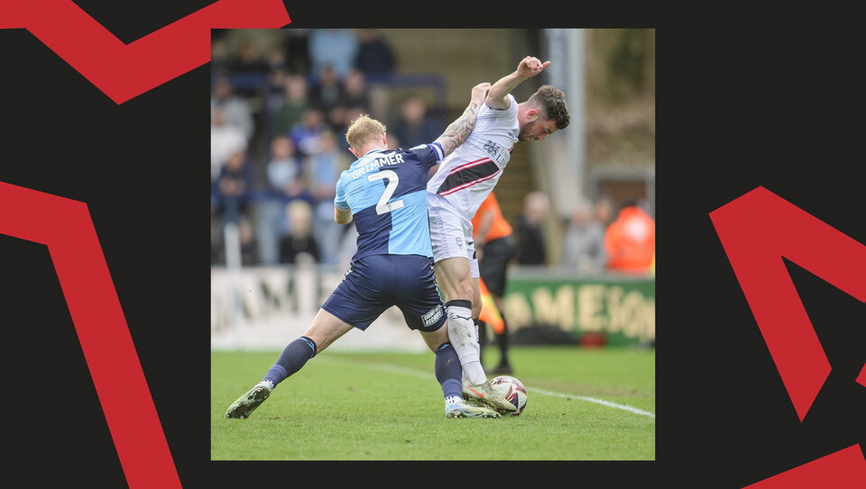 A match action image from City's away game at Wycombe Wanderers.