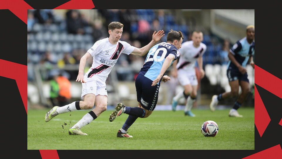 A match action image from City's away game at Wycombe Wanderers.