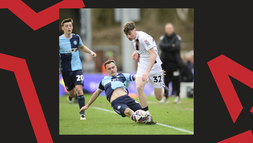 A match action image from City's away game at Wycombe Wanderers.
