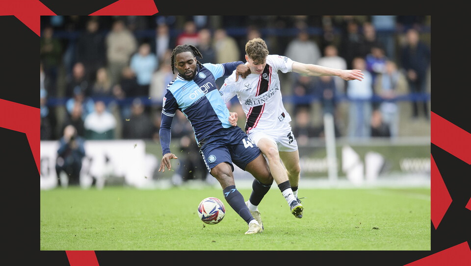 A match action image from City's away game at Wycombe Wanderers.