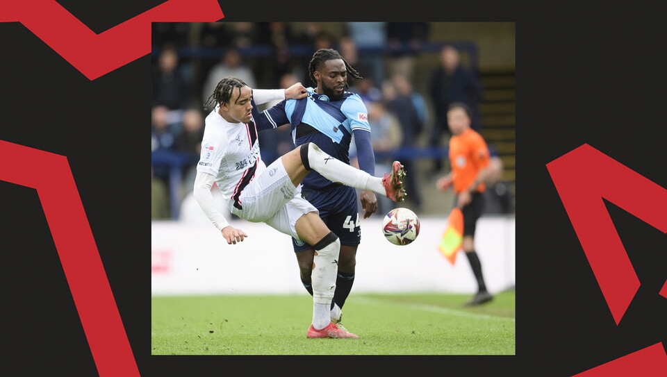 A match action image from City's away game at Wycombe Wanderers.