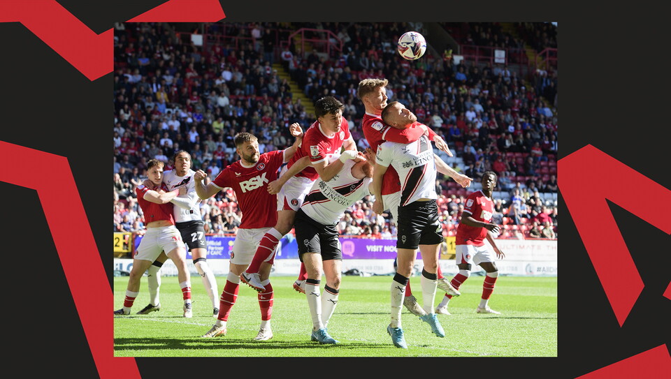 Action from Charlton Athletic v Lincoln City