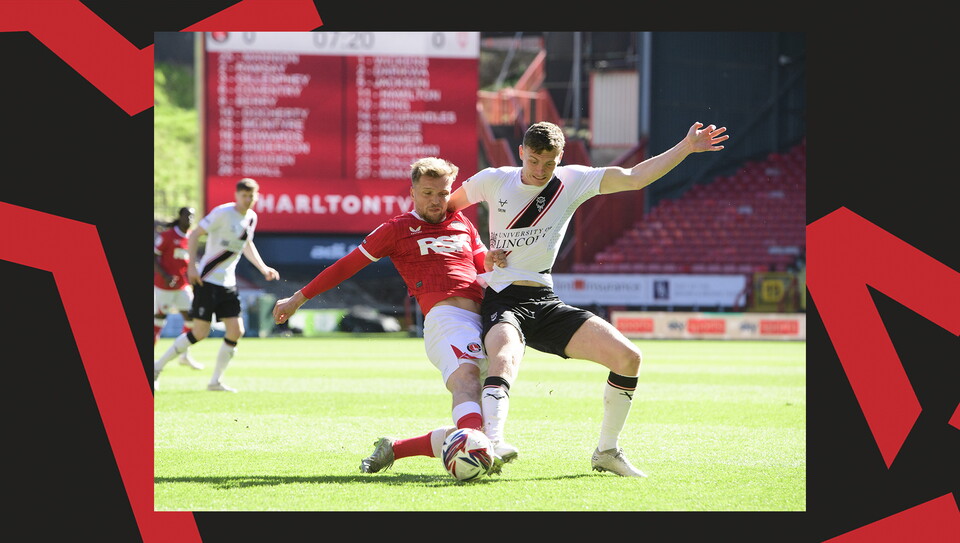 Action from Charlton Athletic v Lincoln City