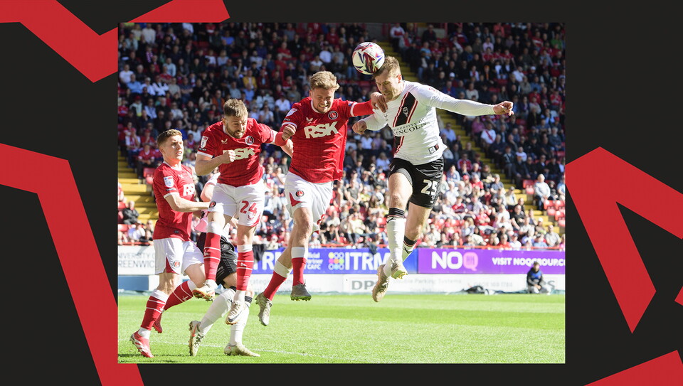 Action from Charlton Athletic v Lincoln City