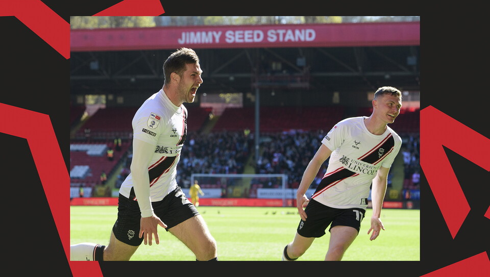 Action from Charlton Athletic v Lincoln City