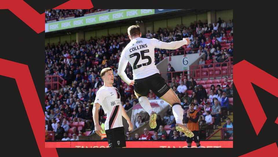 Action from Charlton Athletic v Lincoln City