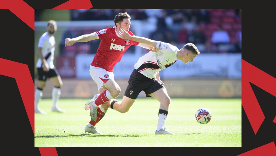 Action from Charlton Athletic v Lincoln City