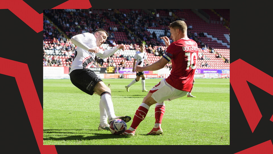 Action from Charlton Athletic v Lincoln City
