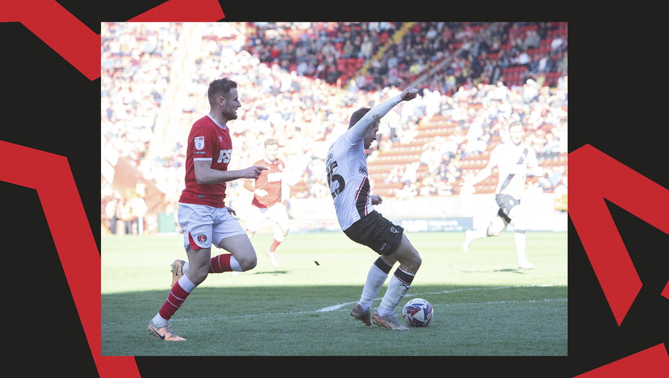 Action from Charlton Athletic v Lincoln City