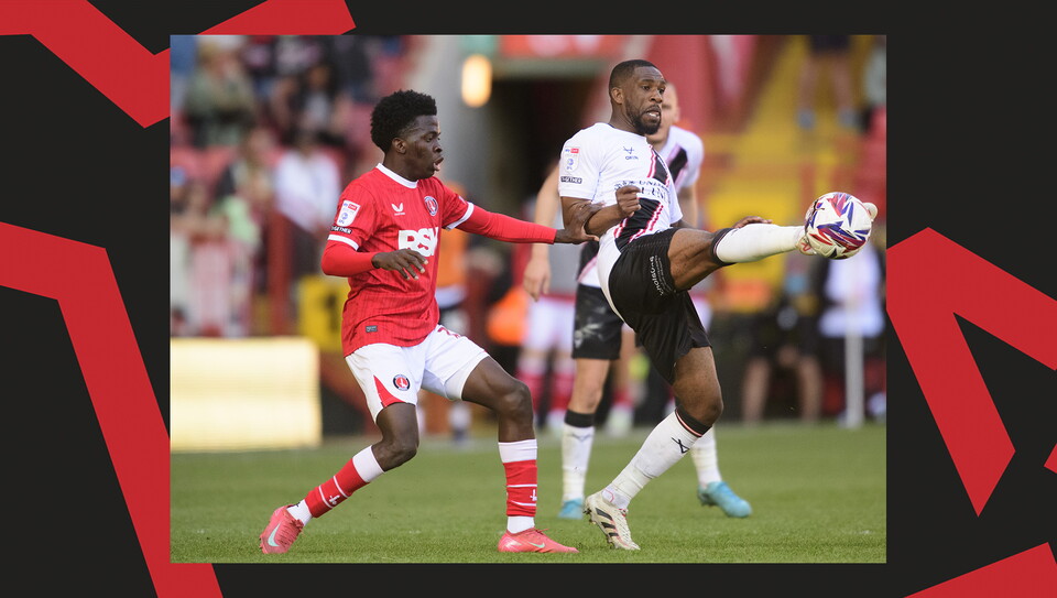Action from Charlton Athletic v Lincoln City