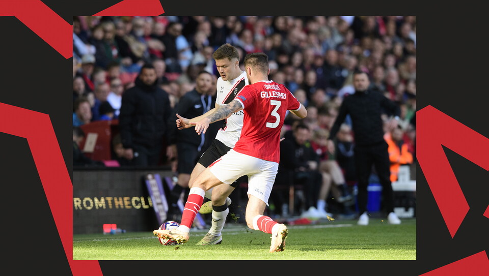 Action from Charlton Athletic v Lincoln City