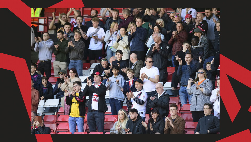 Lincoln City supporters at Charlton Athletic