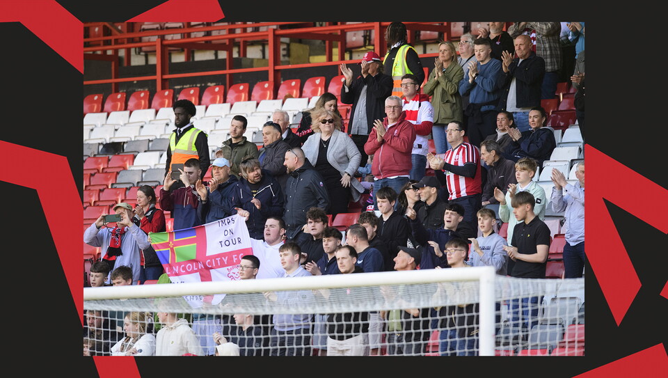 Lincoln City supporters at Charlton Athletic