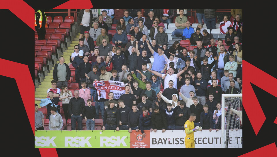 Lincoln City supporters at Charlton Athletic