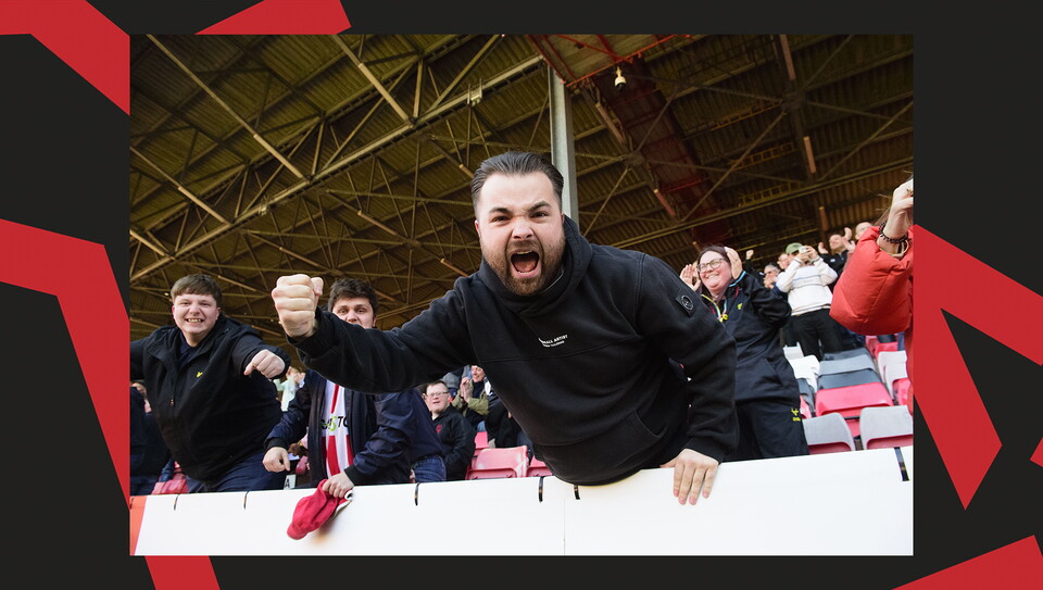 Lincoln City supporters at Charlton Athletic