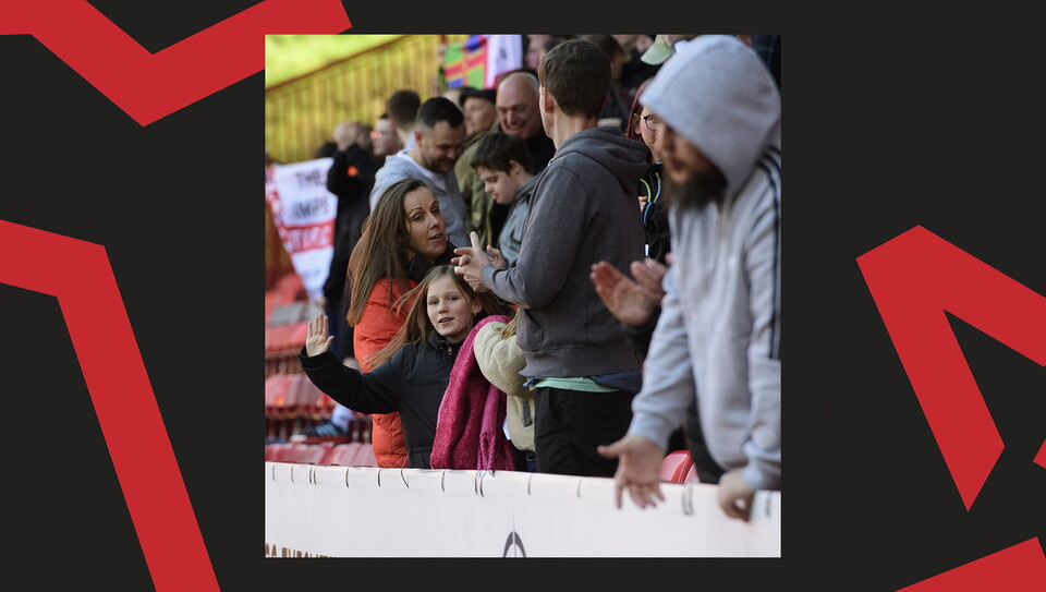 Lincoln City supporters at Charlton Athletic