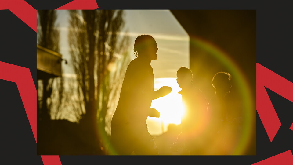 A match action image from City's home game against Huddersfield Town.