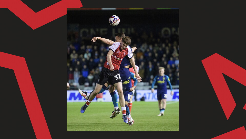 A match action image from City's away game at Crawley Town.