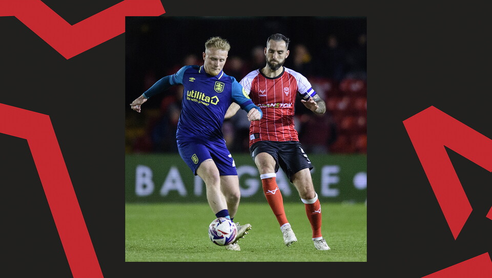 A match action image from City's home game against Huddersfield Town.