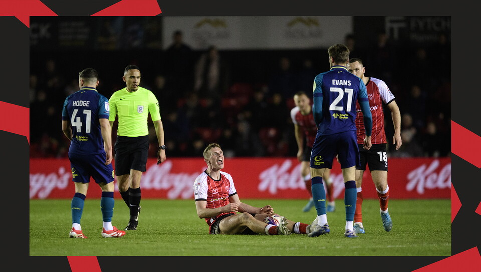 A match action image from City's home game against Huddersfield Town.