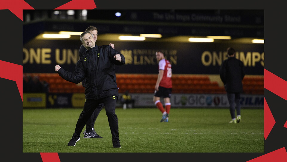 A match action image from City's home game against Huddersfield Town.