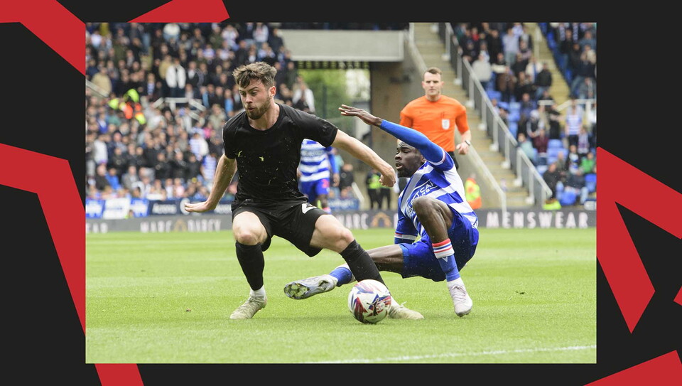 A match action image from City's 1-0 away success at Reading on Good Friday.