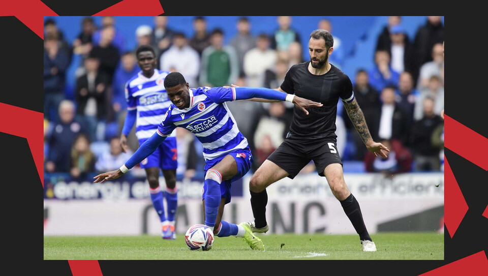 A match action image from City's 1-0 away success at Reading on Good Friday.